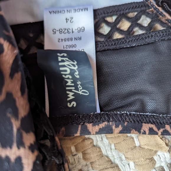 Plus Size Swimsuit Cheetah Print NWOT size 24 - Picture 5 of 7